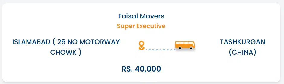 Pakistan to China Bus Service by Faisal Movers 2026 Pakistan to China Bus Service by Faisal Movers 2026