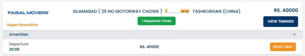 Pakistan to China Bus Service by Faisal Movers 2026 Pakistan to China Bus Service by Faisal Movers 2026