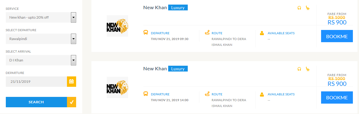 new khan online ticket booking