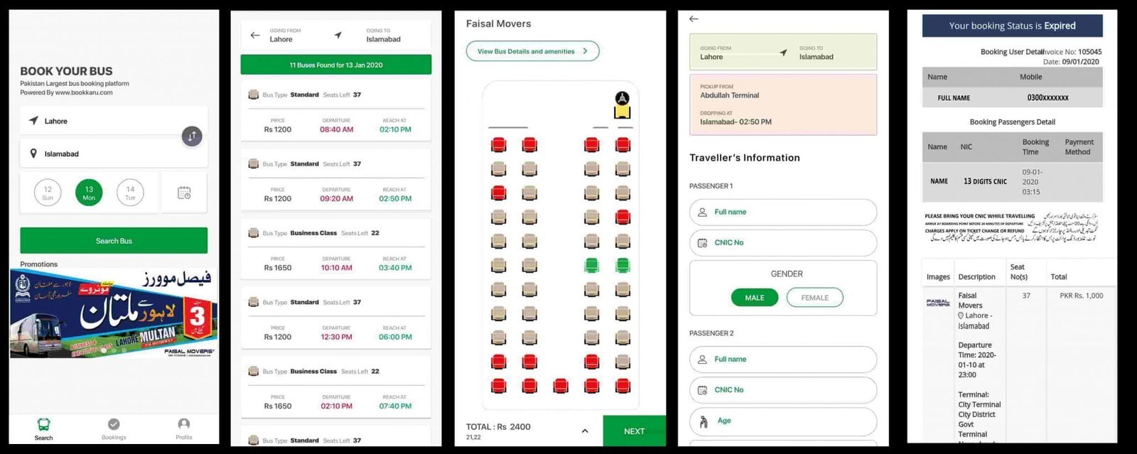 faisal movers mobile applications faisal mvoers online booking apps