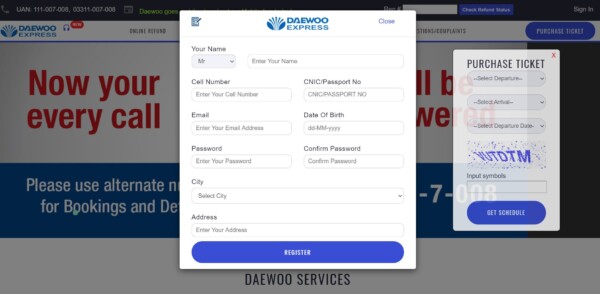 Daewoo Express Online Booking | How To Book Tickets Online?