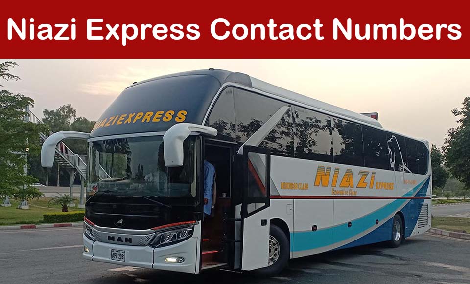 niazi express contact numbers for all over Pakistan Lahore, Karachi, Multan, Mianwali, Abbotabad