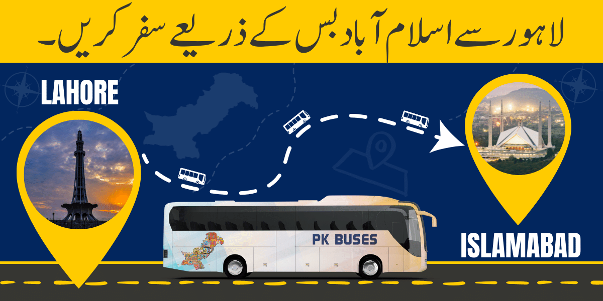 how to travel from lahore to islamabad by bus, car, air or train