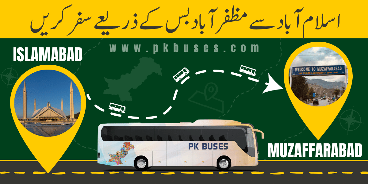Travel from Islamabad to Muzaffarabad by Bus, Train, Car or flight