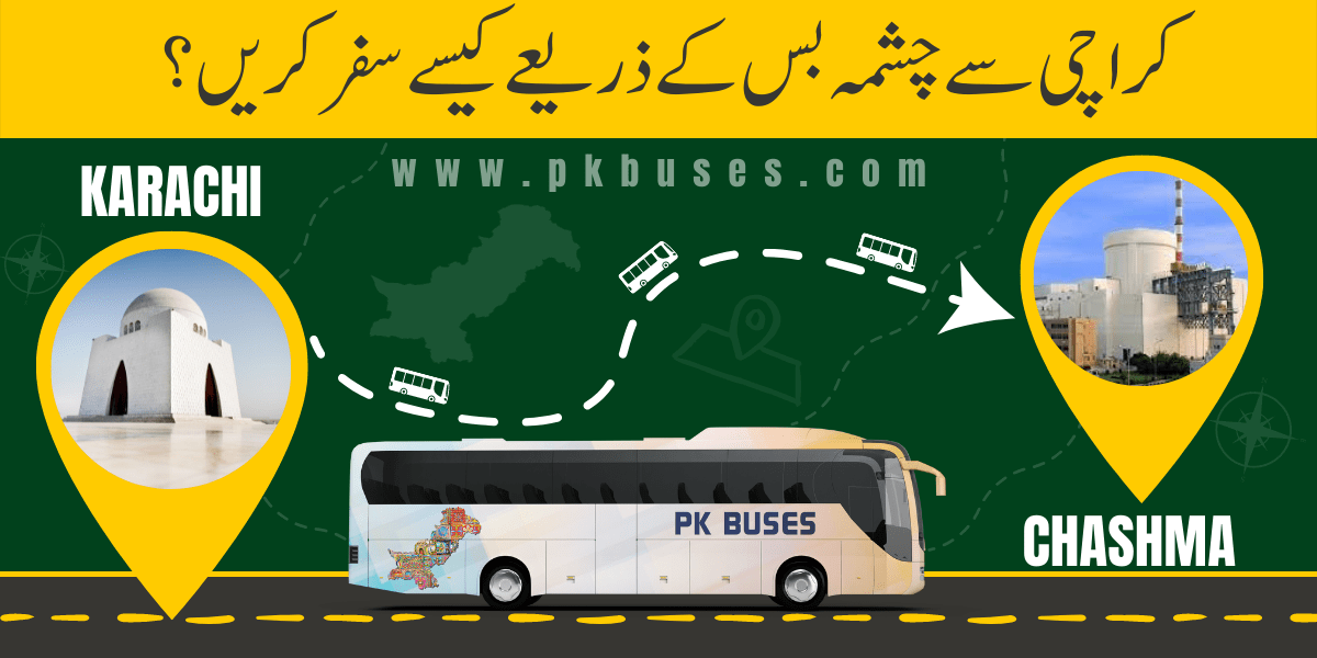 Travel from Karachi to Chashma by Bus, Train, Car or Air