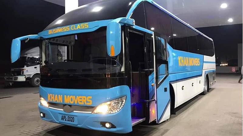 Khan Movers, Karachi to Shikarpur Luxury Yutong Bus Service