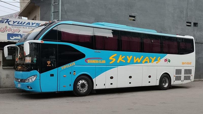 Skyways Rawalpindi to Karachi new Yutong Master bus