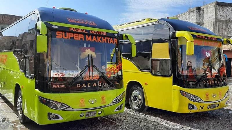 Super Mekhtar bus service Quetta to Lahore, Islamabad, Karachi