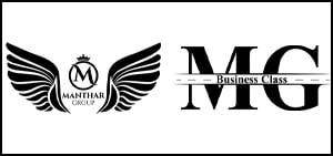 manthar group MG business class bus serice logo