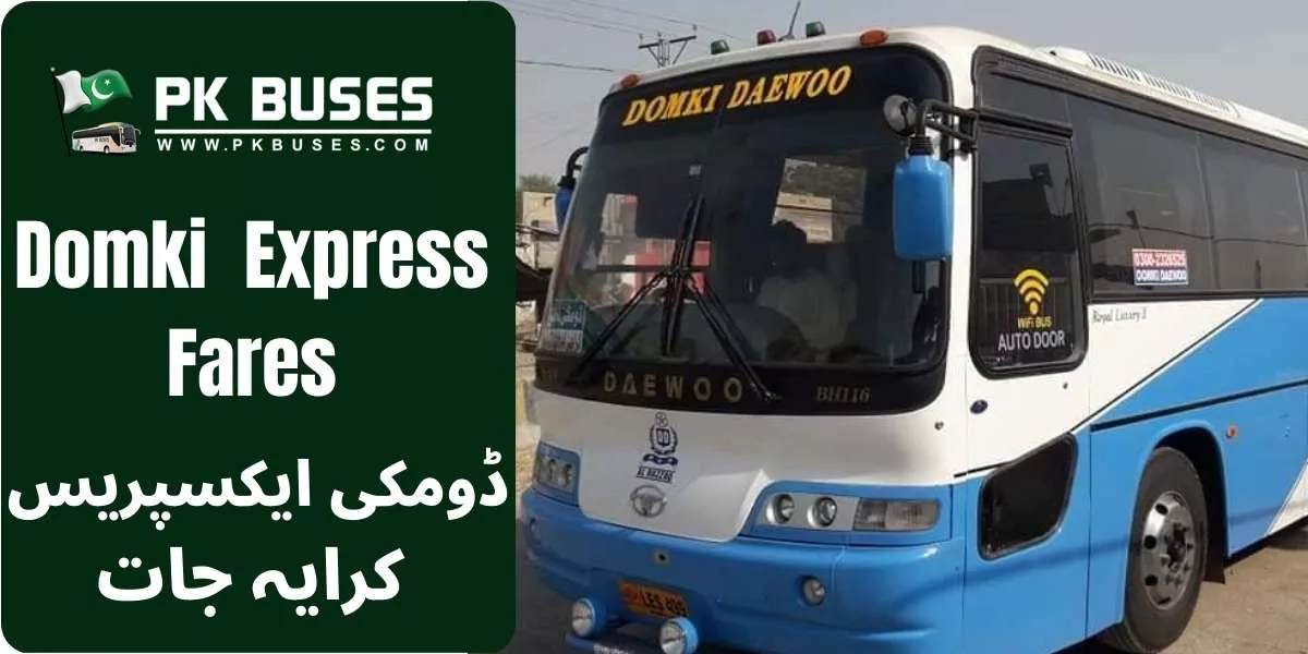 Domki Express Ticket price List for Lahore, Islamabad, Karachi, Larkana, Jacobabad, Nawabshah and Kashmore