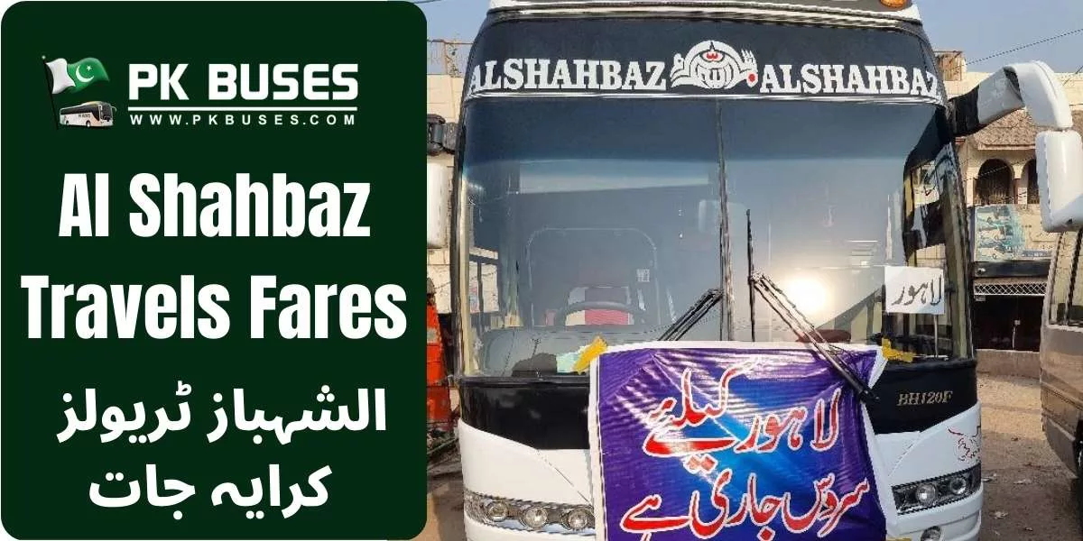 Al Shahbaz Travels Ticket price List providing service From Sargodha to Lahore and Peshawar & Rawalpindi.