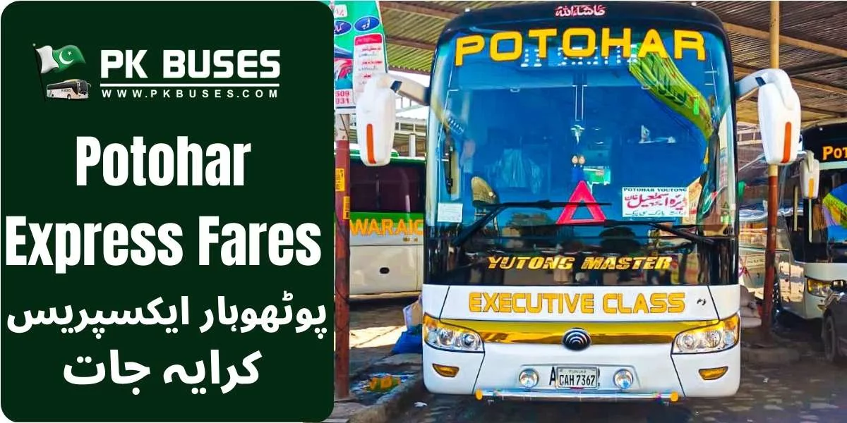 Potohar Express Ticket price List from RawalpindiIslamabad to Dera Ismail Khan, Bhakkar, Kotaddu, Karor, Layyah,Mianwali and Chashma etc