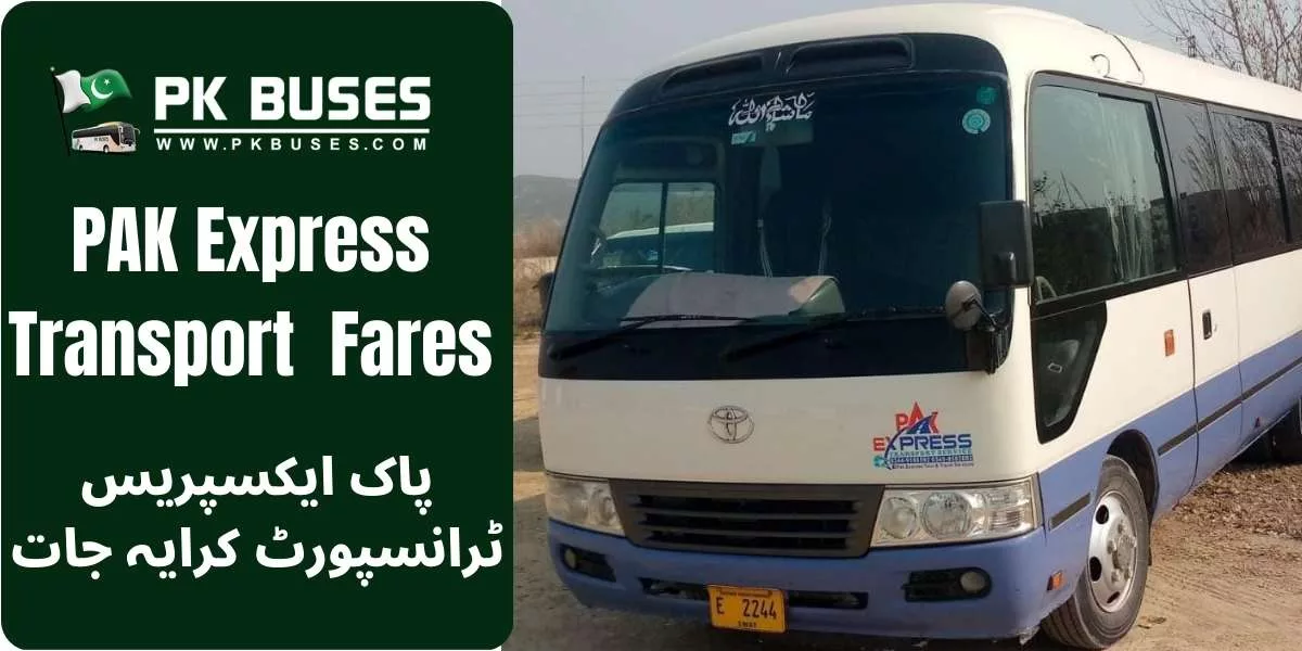 PAK Express Transport Service Ticket price List providing service From Rawalpindi to Swat and Kalam etc.